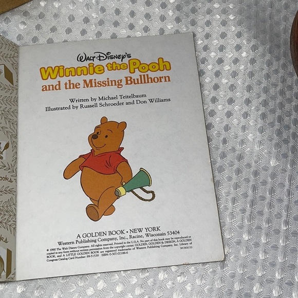 Disney &  Pooh: Winnie The Pooh and the Missing Bullhorn -  A Little Golden Book - Picture 2 of 3